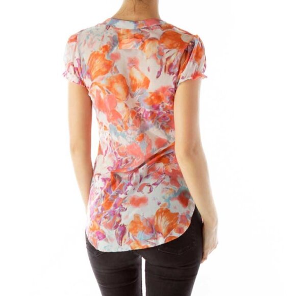 Weston Wear Multicolor Ruffled Flower Blouse - Picture 3 of 3